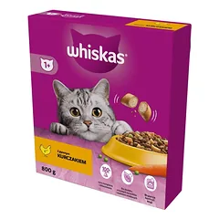WHISKAS Adult+1 sausas kačių ėdalas su vištiena 800g