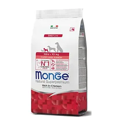 Monge Natural Superpremium Mini Puppy & Junior Chicken sausas maistas šuniukams