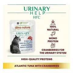 Almo Nature Cat HFC Urinary Help su Atlanto tunu ir spanguolėmis, drėgnas maistas katėms 50 g — 2 nuotrauka