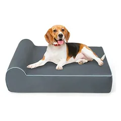 Giantex Orthopädisches Hundebett Aus Graphene-Memory-Schaum, Mit Kopfstütze