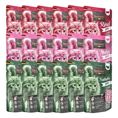 LEONARDO Finest Selection Mišrių skonių jautiena, vištiena, kalakutiena 18x85 g