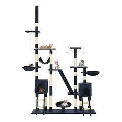 Prolenta Premium draskyklė katėms Karoliina, 147 x 35 x (230–250) cm, mėlyna, poliesteris: 100 % — 4 nuotrauka