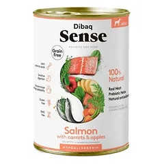Dibaq SENSE konservai šunims su lašiša 6x380g