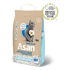 ASAN Cat fresh blue ekologiškas celiuliozės kraikas trumpaplaukėms katėms, 10 l