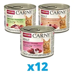 ANIMONDA Carny  3 skonių mišinys  36 x 200 g