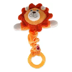Let`s Play pliušinis kramtomasis žiedas su iškilimais, oranžinis, 30 cm
