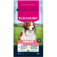 Eukanuba Life Care Senior S/M sausas maistas senyviems šunims su ėriena ir ryžiais, 3 kg