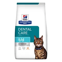 Hill’s PD Feline t/d sausas maistas katėms su vištiena, burnos ertmės priežiūrai 3 kg