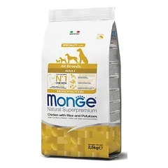Monge adult sausas pašaras (vištiena, ryžiai, bulvės) 12kg