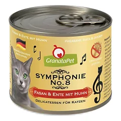 GranataPet Symphonie - aukštos mėsos sudėties kačių maistas, fazanas ir antis su vištiena