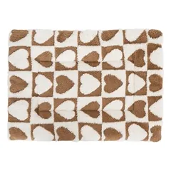 Nobleza rudas gultas su širdelėmis šunims, 85x65 cm — 3 nuotrauka