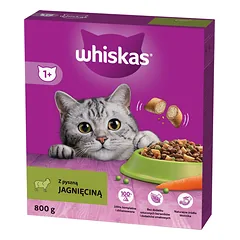 WHISKAS Adult su skaniu ėriena 800 g sausas kačių maistas