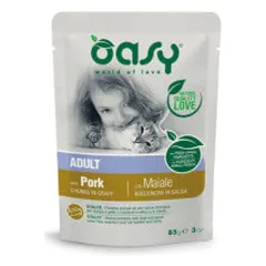 Oasy Adult Pork guliašas su kiauliena suaugusioms katėms