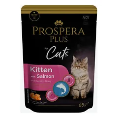 Prospera Plus Cat Kitten Salmon & Carrot in Gravy 85 g nuotrauka