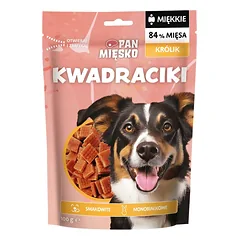 PAN MIĘSKO Kvadratikai Kriukis skanėstas šuniui 100 g