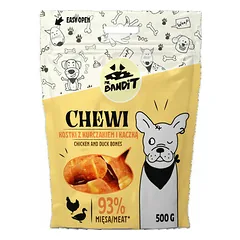 Mr.Bandit Chewi vištienos ir antienos kaulai, skanėstai šunims 500 g