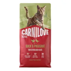 Carnilove Active sausas pašaras su antiena ir fazaniena sterilizuotoms katėms - Pet24