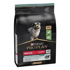 PURINA PRO PLAN Medium Puppy Sensitive Digestion su ėriena ir ryžiais, sausas maistas šuniukams, > 10 kg — 2 nuotrauka