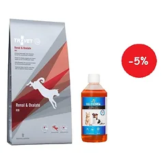TROVET RID Renal & Oxalate (šuniui) 12,5kg + LAB V Lašišų aliejus šunims ir katėms 500ml