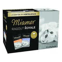 MIAMOR Multibox želė paketėliai kačiukams 12x100g su paukštiena ir jautiena
