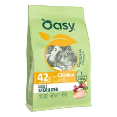 Oasy Original Sterilized sausas pašaras su vištiena katėms