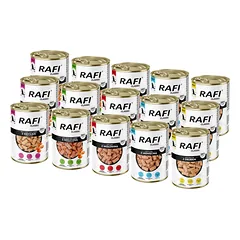 RAFI Classic Mix skonių padaže 15x1240 g šlapias maistas visų veislių šunims