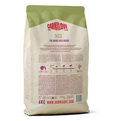 CARNILOVE TRUE FRESH Dog Duck Junior Large Breeds sausas pašaras šuniukams 4 kg