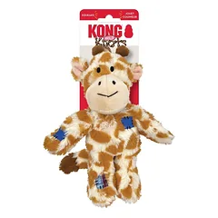 KONG Wild Knots Giraffe S / M pliušinis žaislas šunims su virve viduje