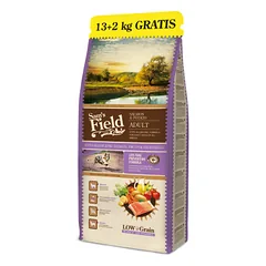Sam’s Field Adult Salmon sausas pašaras šunims su lašiša 13+2 kg