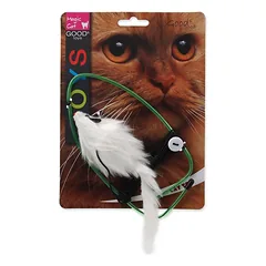 Magic Cat Toy A Door-Able Bouncing Mouse žaislas katėms su barškučiu ir katžolėmis, pakabinamas ant durų, pliušinis, pelės ilgis 9 cm — 2 nuotrauka