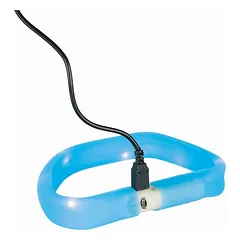 Trixie Flash Light Band USB atspindintis LED antkaklis šunims, mėlynas, M-L, maks. 50 cm, 30 mm — 3 nuotrauka