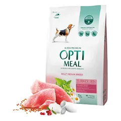 OPTIMEAL™ Visavertis pašaras vidutinių veislių suaugusiems šunims su kalakutiena, 4 kg