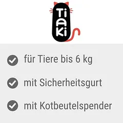 TIAKI kuprinė augintiniams, Dideliems > 5 kg — 3 nuotrauka
