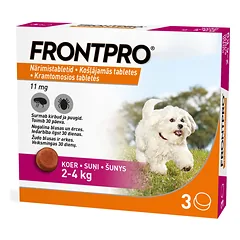 FRONTPRO S 11 mg kramtomosios tabl. šunims 2–4kg N3