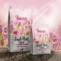 Purizon Single Meat Adult su antiena, obuoliais ir levandų žiedais, sausas maistas šunims, 100 g — 2 nuotrauka
