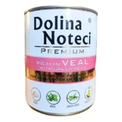Dolina Noteci Premium konservai šunims su veršiena ir žaliaisiais žirneliais 800 g