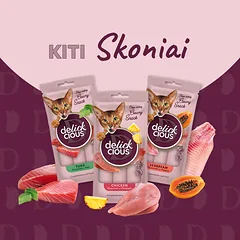 DELICKCIOUS kreminiai skanėstai su sardinėmis ir moliūgais suaugusioms katėms (4x15 g), 60 g — 5 nuotrauka