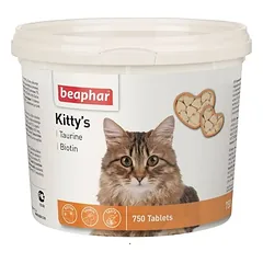 Витамины для кошек - Beaphar KITTY'S + Taurine + Biotin, 750tab parduotuvėje Petz.lt