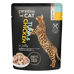 PRIMACAT Tuna & Chicken Jelly konservai katėms drebučiuose 50g. nuotrauka