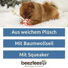 Beeztees Hundespielzeug Weihnachtslolli, rot-weiß