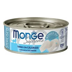 Monge Supreme Tuna With Calamari Sterilised konservai sterilizuotiems suaugusiems katėms, 80 g