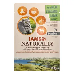 IAMS Naturally konservuotas maistas senjorėms katėms su ėriena, 85 g