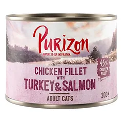 Purizon kombinuotas rinkinys: 24 x 200 g drėgno maisto + 2,5 kg sauso maisto katėms — 2 nuotrauka