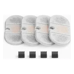 Feriva Lot 4 filtres pour fontaine chat PLWF002 triple filtration