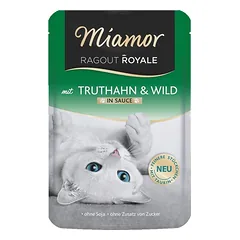 MIAMOR RAGOUT ROYALE Kalakutiena ir elniena padaže 24x100 g