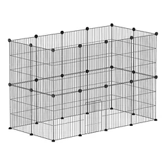 Gyvūnų aptvaras PawHut 120x60x80cm., juodos spalvos