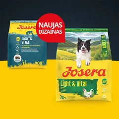 Josera Light and Vital sausas pašaras šunims svorio mažinimui ir kontrolei su paukštiena, 12,5kg — 4 nuotrauka