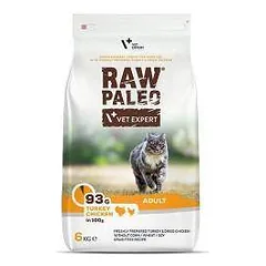 Raw Paleo Vet Expert sausas maistas katėms su kalakutiena ir vištiena, 6 kg