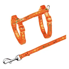 TRIXIE Kačių petnešos su pavadėliu, žuvies kaulai, 23-39 cm-10 mm, 1.20 m (pak.4) — 3 nuotrauka