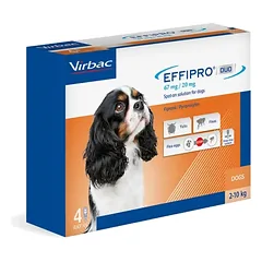 Virbac Effipro Duo 67 mg/20 mg užlašinamasis tirpalas mažiems šunims (2-10 kg)